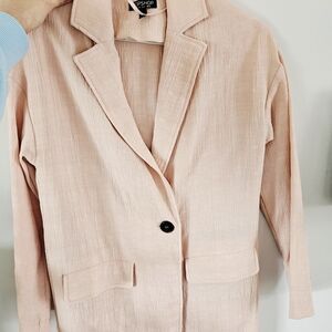 Topshop Light Pink Blazer Jacket
